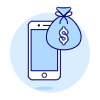 Phone Money Bag Illustration from UX Duotone Set