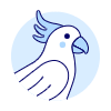 White Parrot illustration - Free transparent PNG, SVG. No sign up needed.