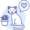 Cat Love Plant illustration - Free transparent PNG, SVG. No sign up needed.
