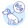 Dog Microchip Gps Illustration from UX Duotone Set