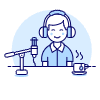 Podcast 6 Illustration from UX Duotone Set