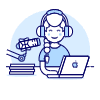 Podcast Radio 6 Illustration from UX Duotone Set