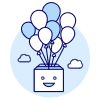 Balloon Box illustration - Free transparent PNG, SVG. No sign up needed.