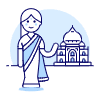 Indian Sari Illustration from UX Duotone Set