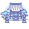 Japanese Shrine Illustration from UX Duotone Set