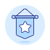 Pennant Star 3 Illustration from UX Duotone Set