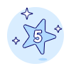 Star Rating Five Illustration from UX Duotone Set
