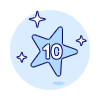 Star Rating Ten Illustration from UX Duotone Set
