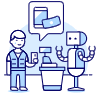 Cashier Robot 1 Illustration from UX Duotone Set