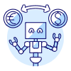 Currency Exchange Robot Illustration from UX Duotone Set