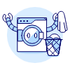 Laundry Robot illustration - Free transparent PNG, SVG. No sign up needed.