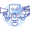 Filmmaking Robot 2 Illustration from UX Duotone Set