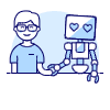 Dating Robot 4 illustration - Free transparent PNG, SVG. No sign up needed.