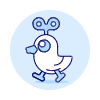 Toy Chick Illustration from UX Duotone Set