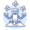 Calming Robot illustration - Free transparent PNG, SVG. No sign up needed.