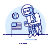 Astronaut Robot 1 illustration - Free transparent PNG, SVG. No sign up needed.