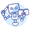 Robot Experiment 1 Illustration from UX Duotone Set | Free Download as SVG Vector and Transparent PNG | Streamline illustrations