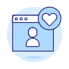 Dating Website Window Illustration from UX Duotone Set