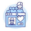 Online Dating Like 1 4 Illustration from UX Duotone Set