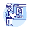 Online Dating Like 2 1 Illustration from UX Duotone Set