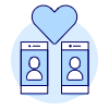 Online Dating Match Illustration from UX Duotone Set