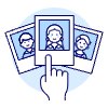 Online Dating Pick 1 Illustration from UX Duotone Set