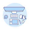 Imac Workspace 6 Illustration from UX Duotone Set