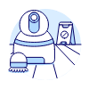 Cleaning Robot Illustration from UX Duotone Set