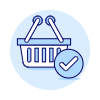 Shopping Basket Check Illustration from UX Duotone Set