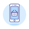 Shopping Basket Phone 2 Illustration from UX Duotone Set