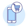 Shopping Cart Phone Illustration from UX Duotone Set