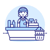 Cashier Clerk 1 4 Illustration from UX Duotone Set