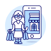 Phone App Shop 3 1 Illustration from UX Duotone Set