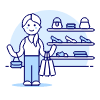 Shopping Female Section 1 Illustration from UX Duotone Set