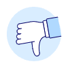 Dislike Hand 1 Illustration from UX Duotone Set