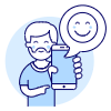 User Happy Phone 1 Illustration from UX Duotone Set