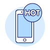 Phone Hot Sign Illustration from UX Duotone Set