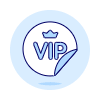 Gold Vip Sticker illustration - Free transparent PNG, SVG. No sign up needed.