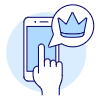 Phone Crown Tap 1 Illustration from UX Duotone Set