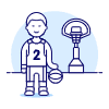 Sports Basketball 13 Illustration from UX Duotone Set