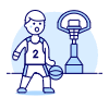 Sports Basketball 19 Illustration from UX Duotone Set