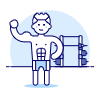 Training Bodybuilder 7 Illustration from UX Duotone Set