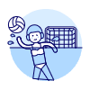 Sports Water Volleyball 1 Illustration from UX Duotone Set