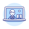 Video Call Laptop Illustration from UX Duotone Set