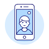 Video Call Phone Illustration from UX Duotone Set