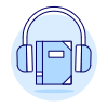 Audio Book Illustration from UX Duotone Set