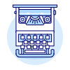 Red Typewriter Illustration from UX Duotone Set