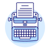 Typewriter Sheet 1 Illustration from UX Duotone Set