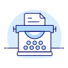 Typewriter Sheet 2 Illustration from UX Duotone Set