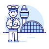 Pilot And Airport 1 Illustration from UX Duotone Set